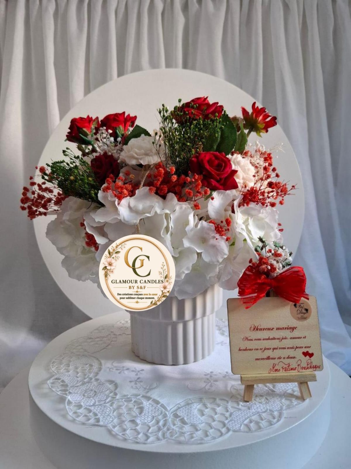 Grand bouquet bougie artisanale 2