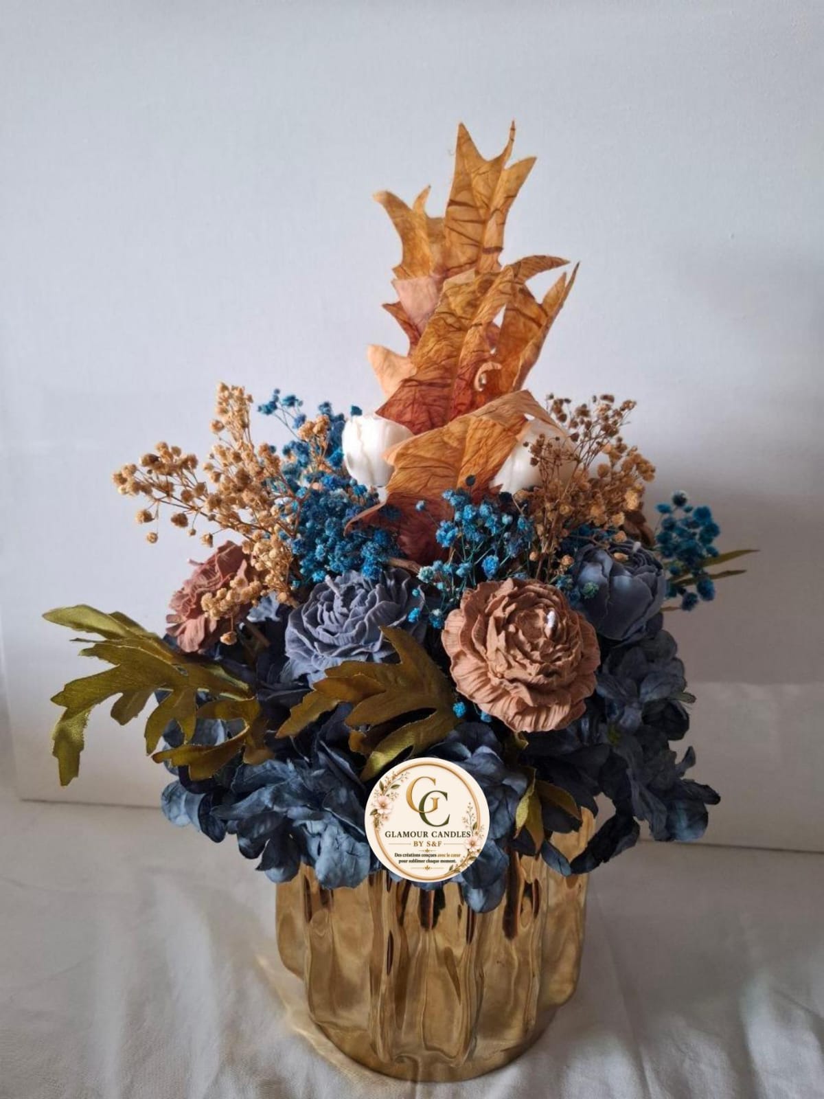 Grand bouquet bougie artisanale 6
