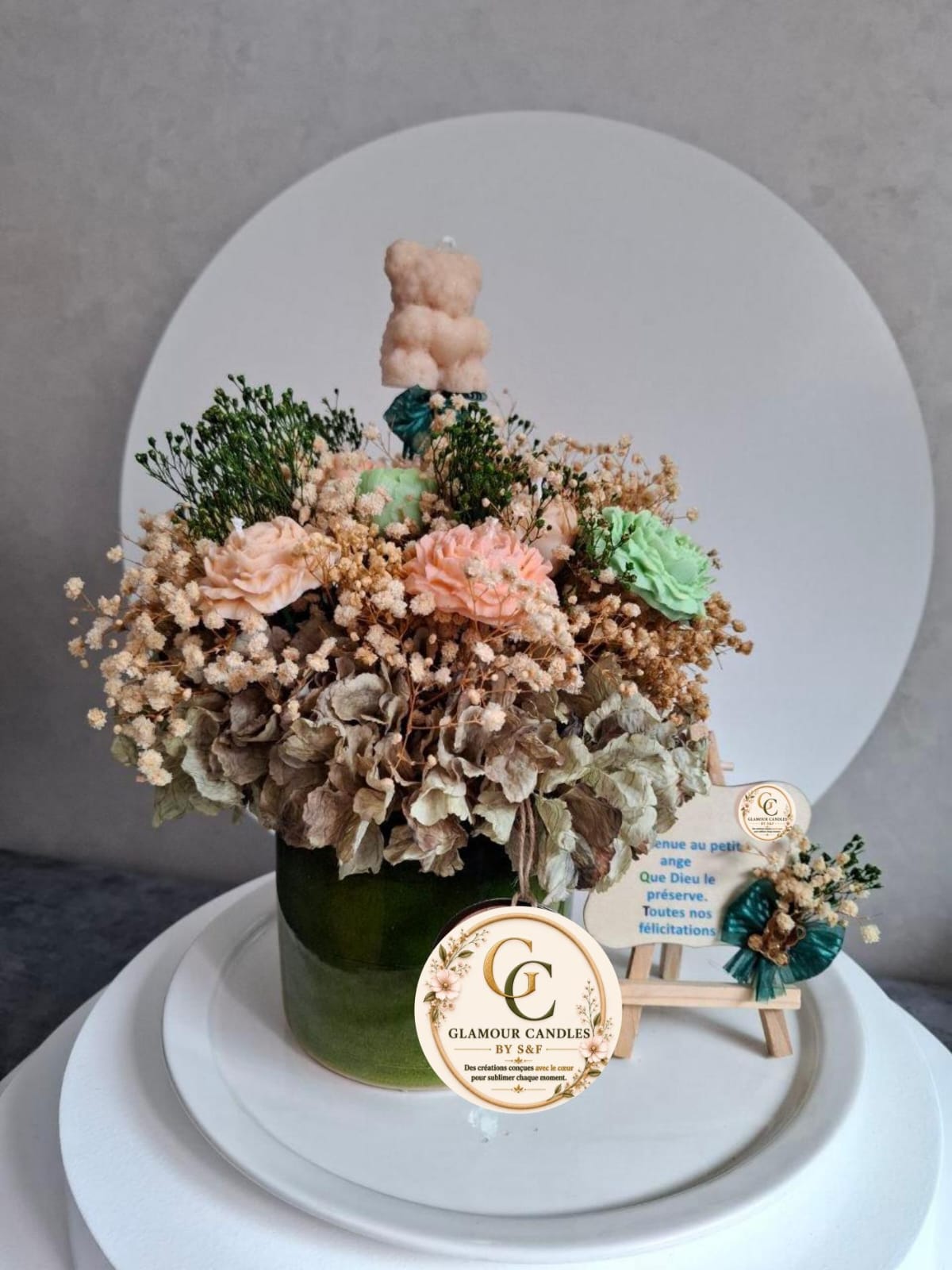 Grand bouquet bougie artisanale 7