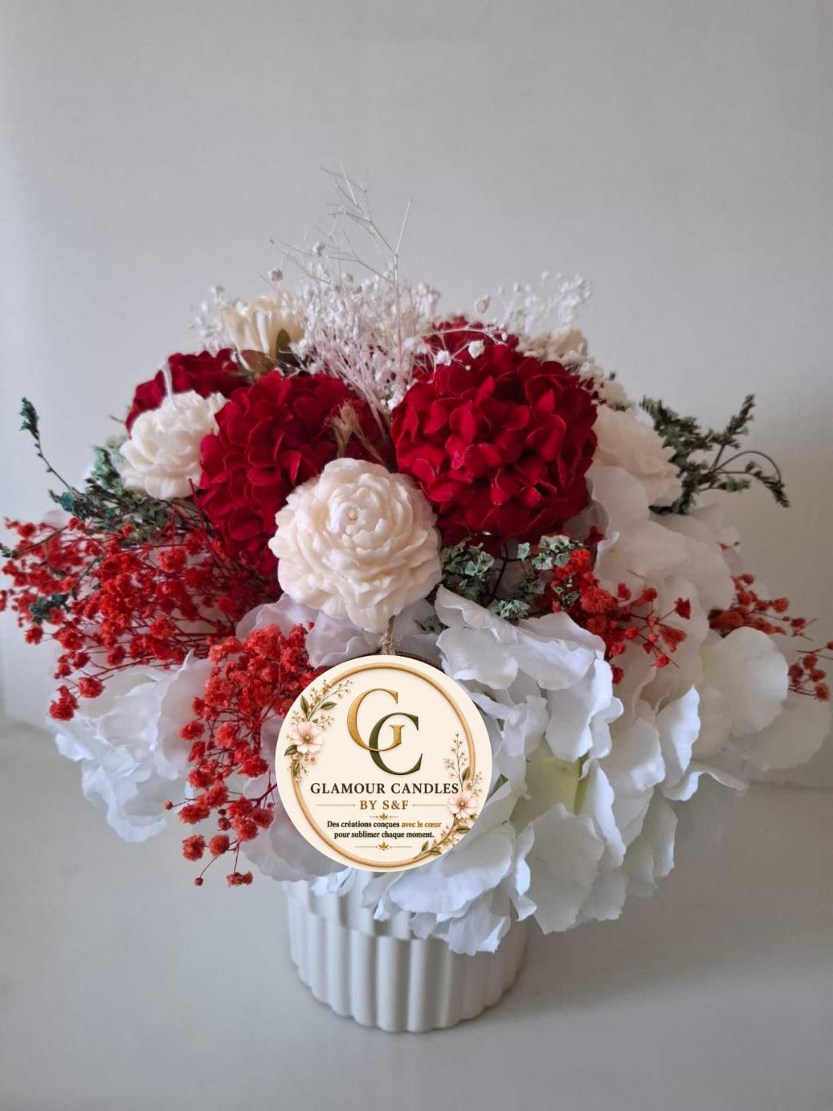 Grand bouquet bougie artisanale 8