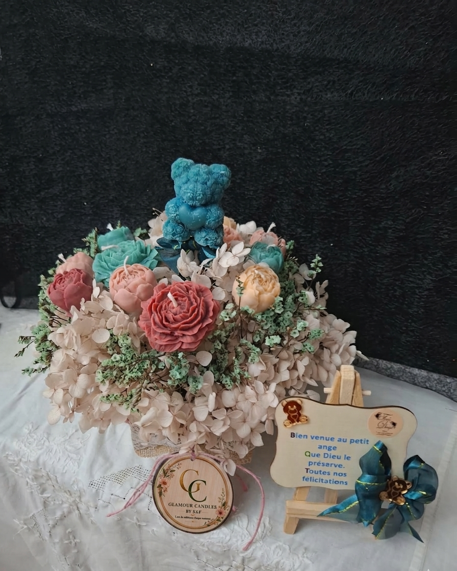 Grand bouquet premium de fleurs en cire