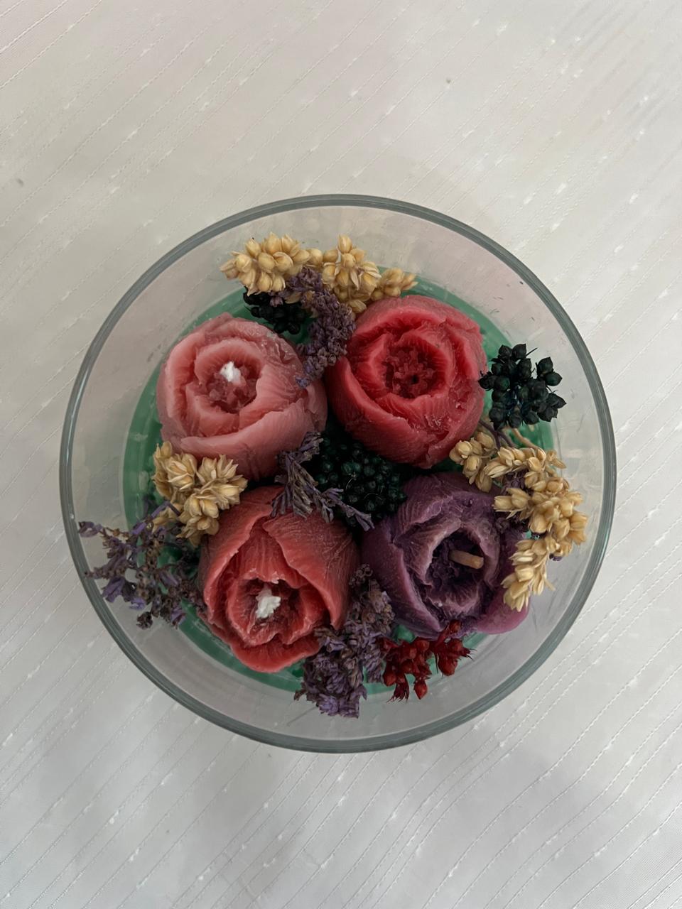 Mini composition de bougies cadeau
